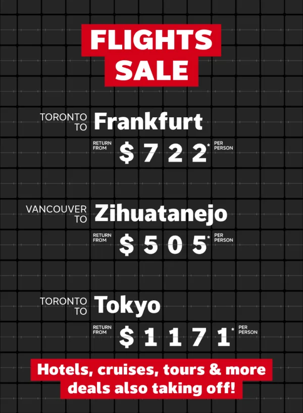 Flight Sale - Oct 27-Nov 3