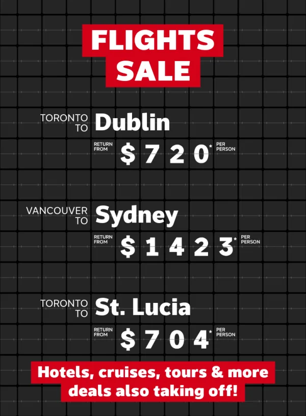 Check out these RED HOT flight deals!