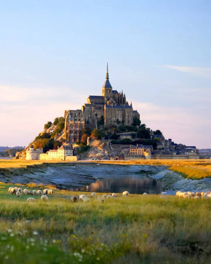 Mont Saint-Michel castle in Normandy, France