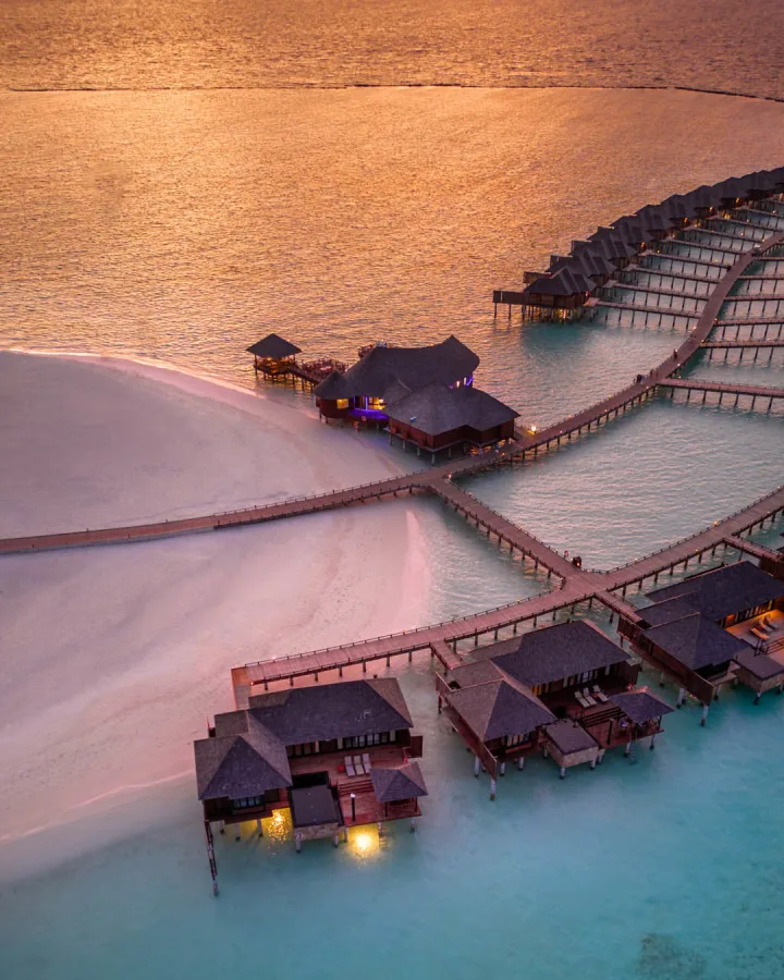 Over water villa, luxury travel holiday, Maldives