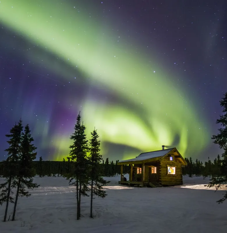 Aurora borealis in the White Mountains National Recreation Area, interior, Alaska