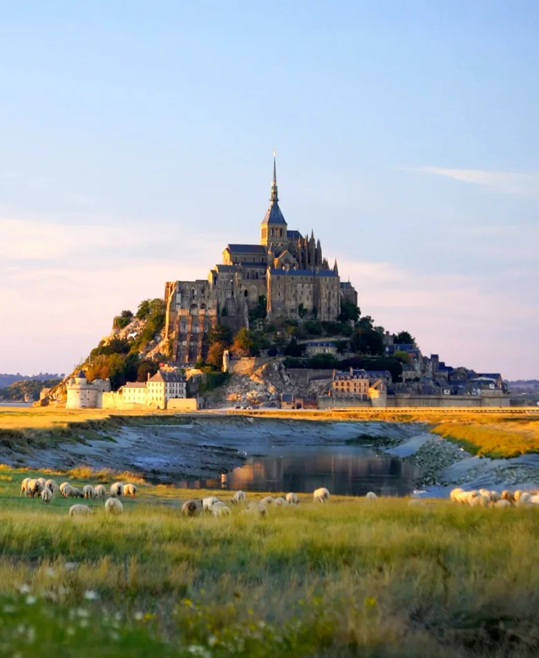 Mont Saint-Michel castle in Normandy, France
