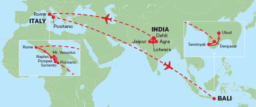 Itinerary map