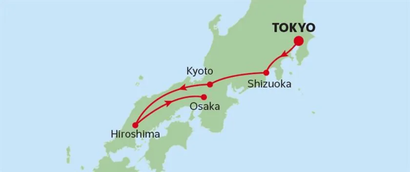 Itinerary map