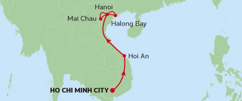 Itinerary map