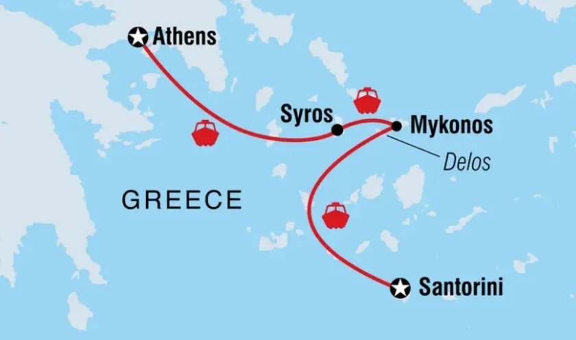 Itinerary map