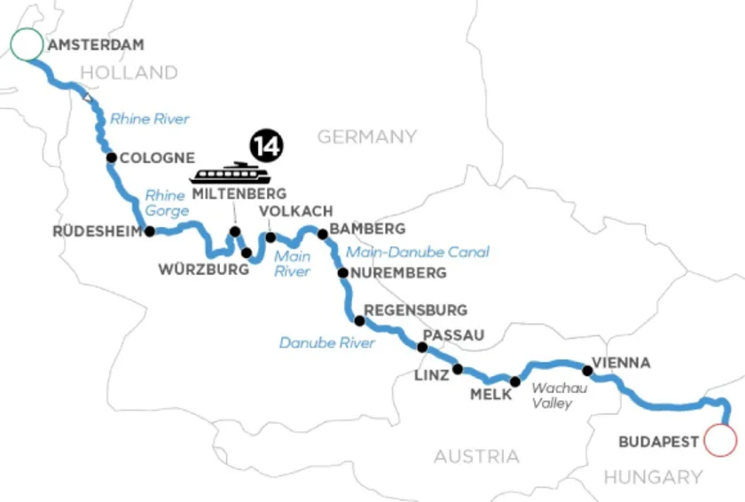 Itinerary map
