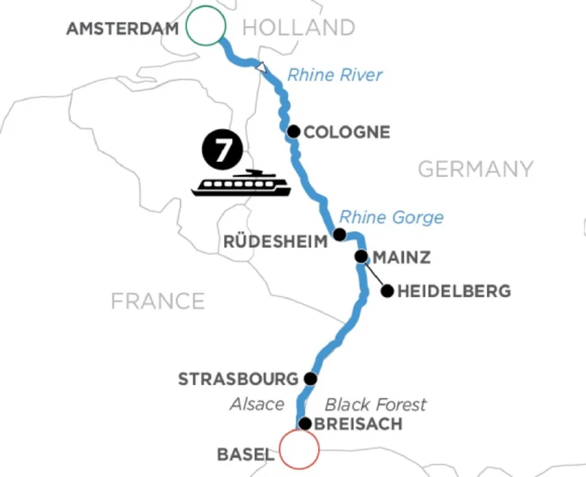 Itinerary map