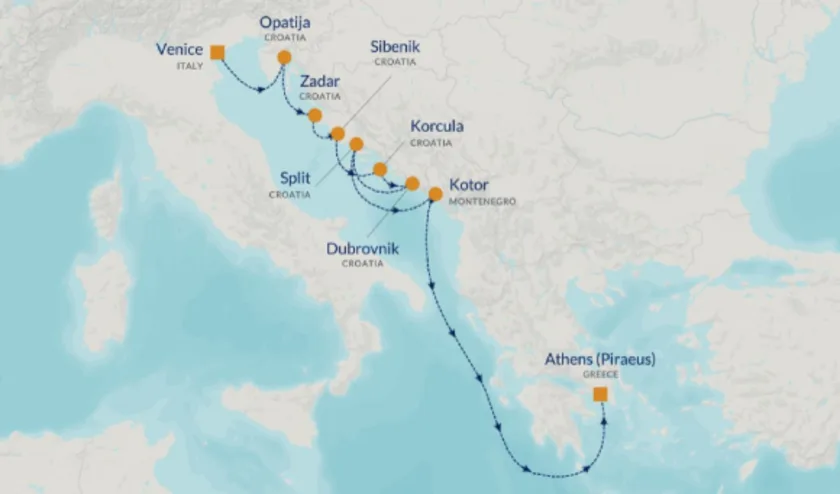 Itinerary map