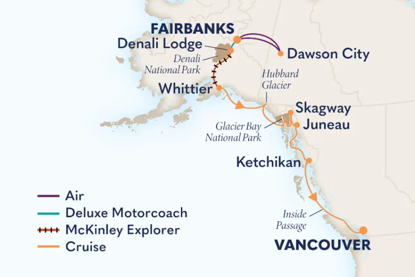 Itinerary map