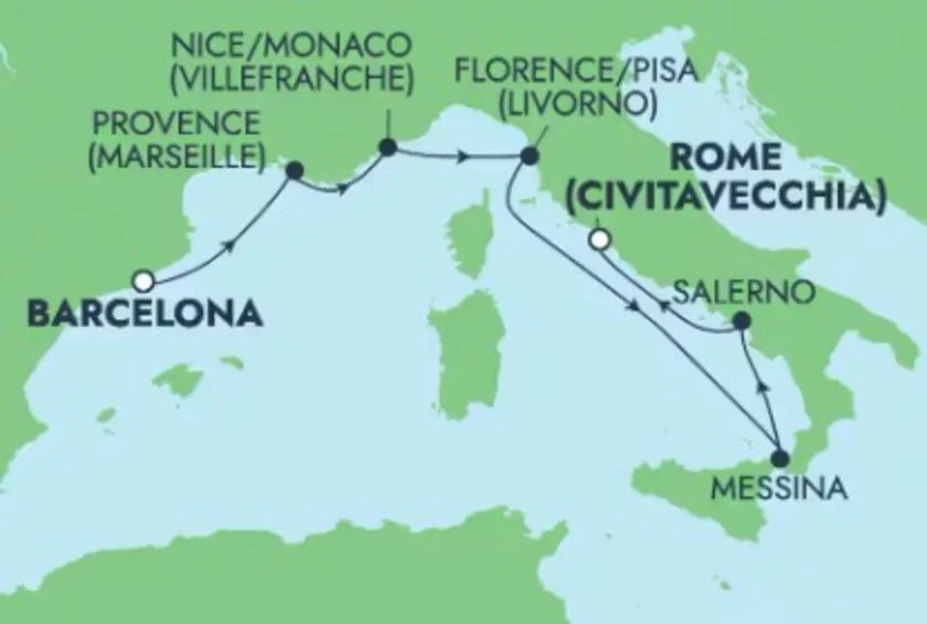 Itinerary map