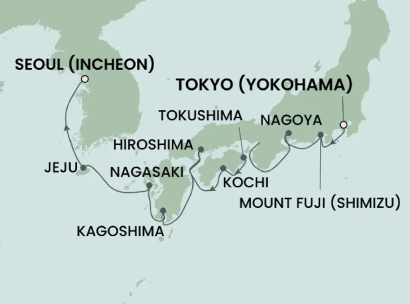 Itinerary map