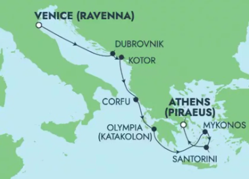 Itinerary map