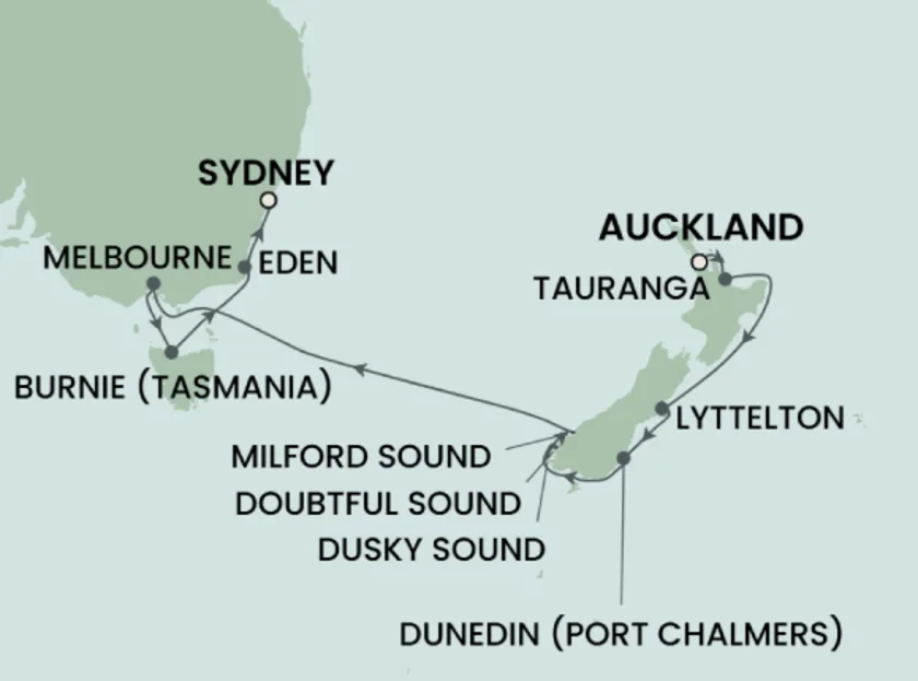Itinerary map