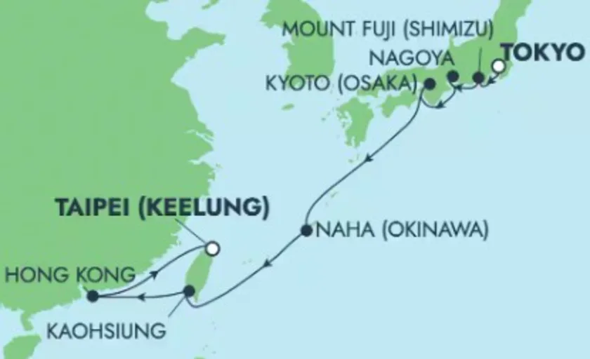 Itinerary map