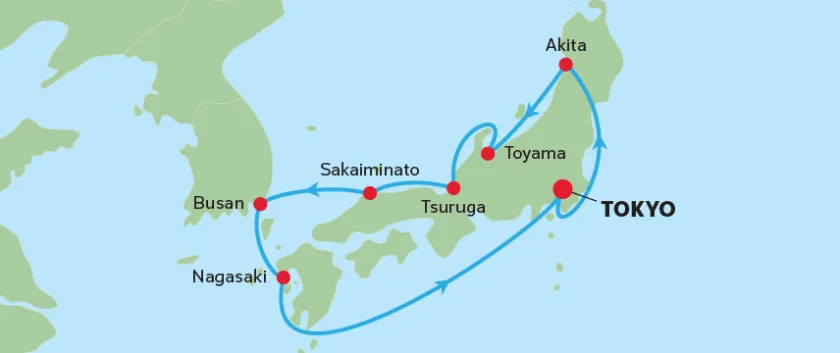 Itinerary map