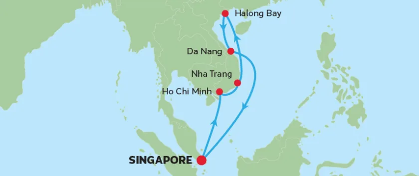 Itinerary map