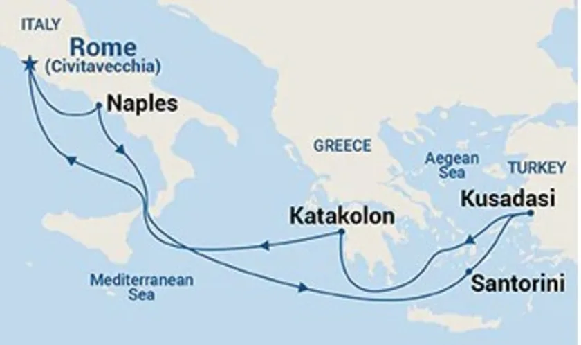 Itinerary map
