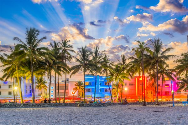 Miami Beach, Florida, USA on Ocean Drive.