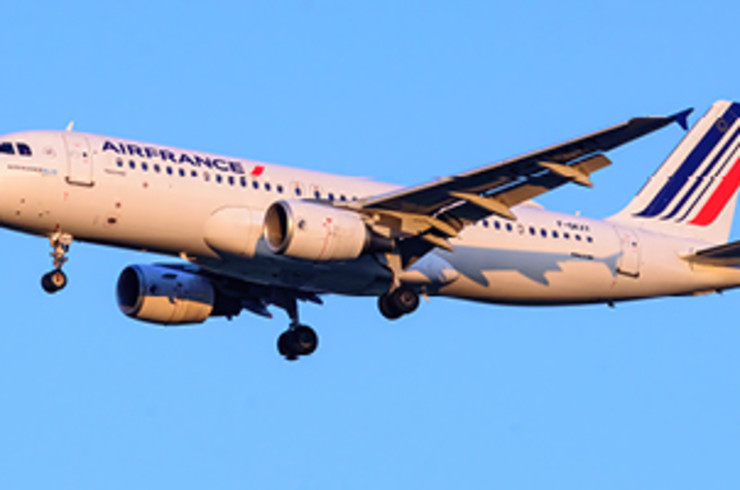 Air France plane flying in the sky