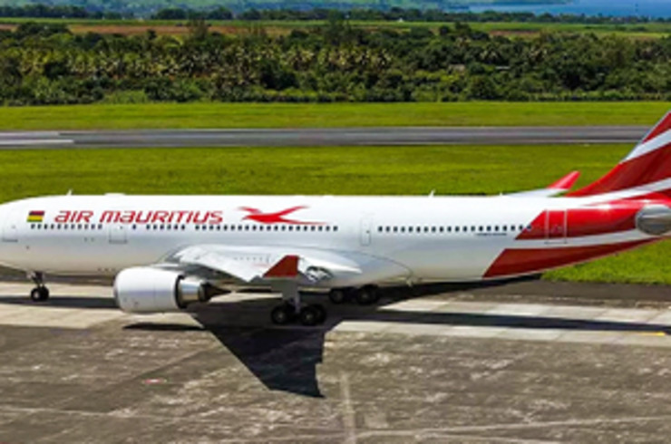 Air Mauritius plane on a runway