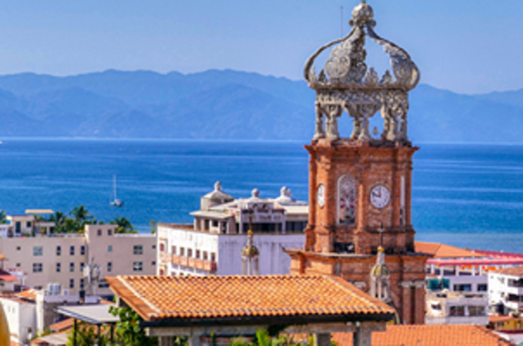 puerto vallarta during the day with the sea in the background