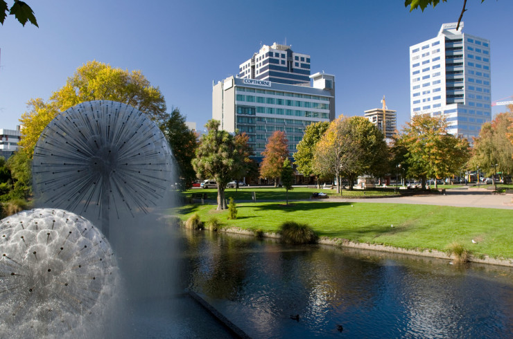 city centre river christchurch new zealand