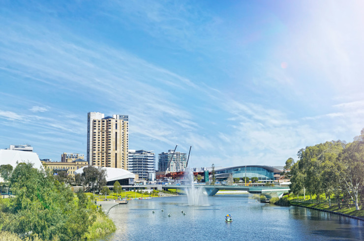 River in Adelaide on sunny day