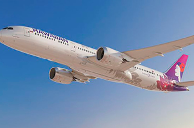 Hawaiian Airlines plane flying