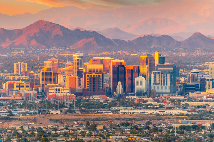 Phoenix City Centre at sunset