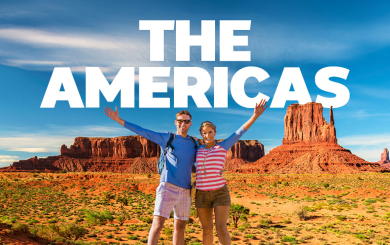 The Americas - couple posing at the Grand Canyon