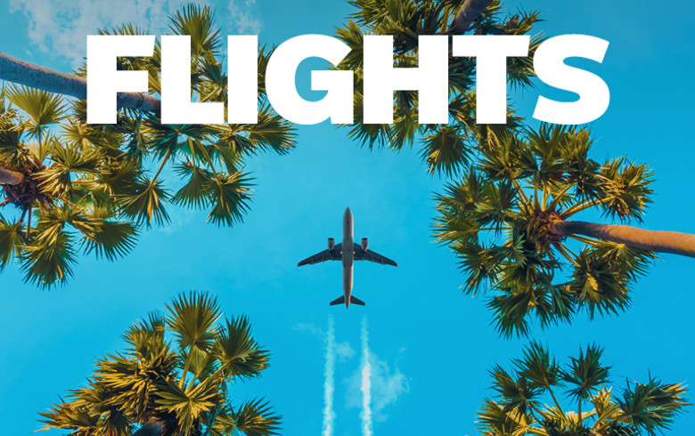 Flights - plane flying through the sky