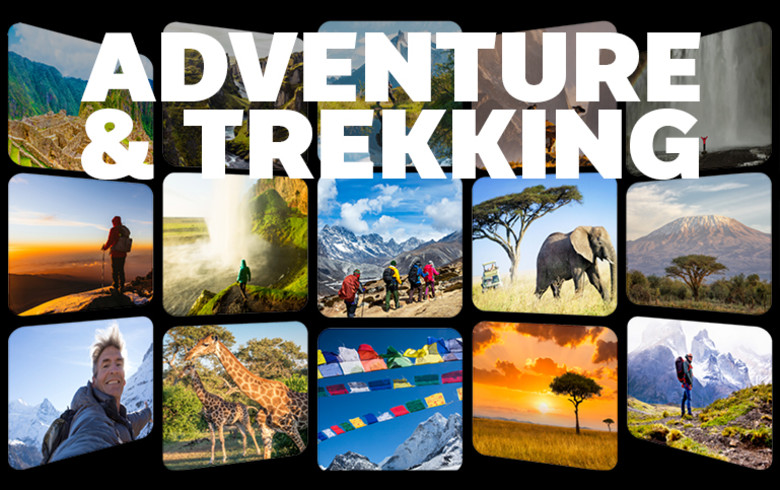 Adventure & Trekking - multiple windows showing popular holiday destinations