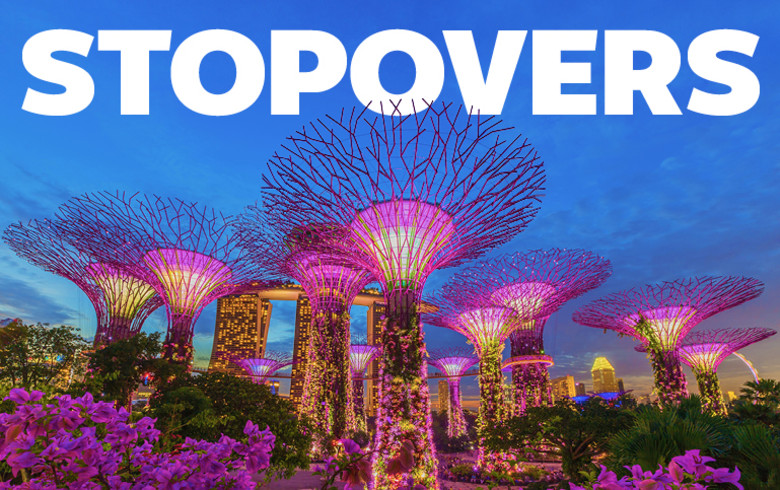 Stopovers - Gardens by the Bay in Singapore at night
