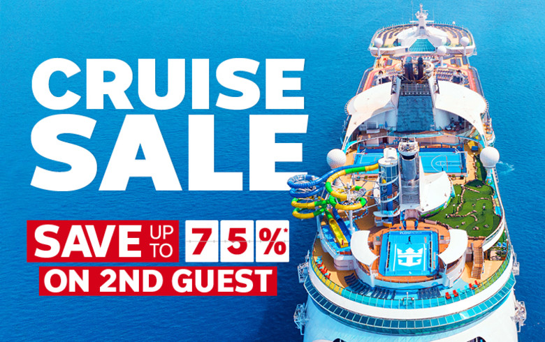 Cruise sale - save up to 75%* on 2nd guest