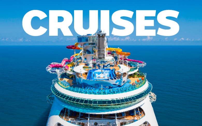 Top of a Royal Caribbean cruise ship at sea