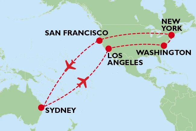 City hopping map guide