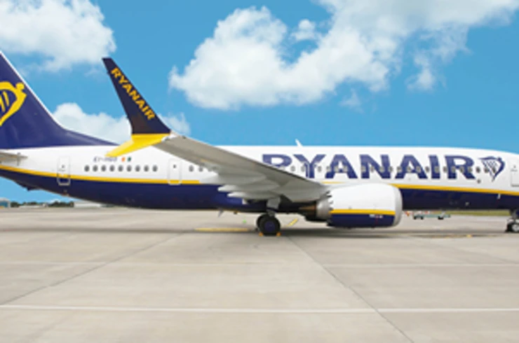 Ryanair plane on the runway