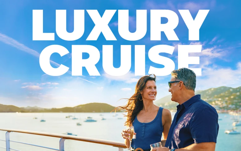Luxury Cruise | couple end the deck of a cruise ship