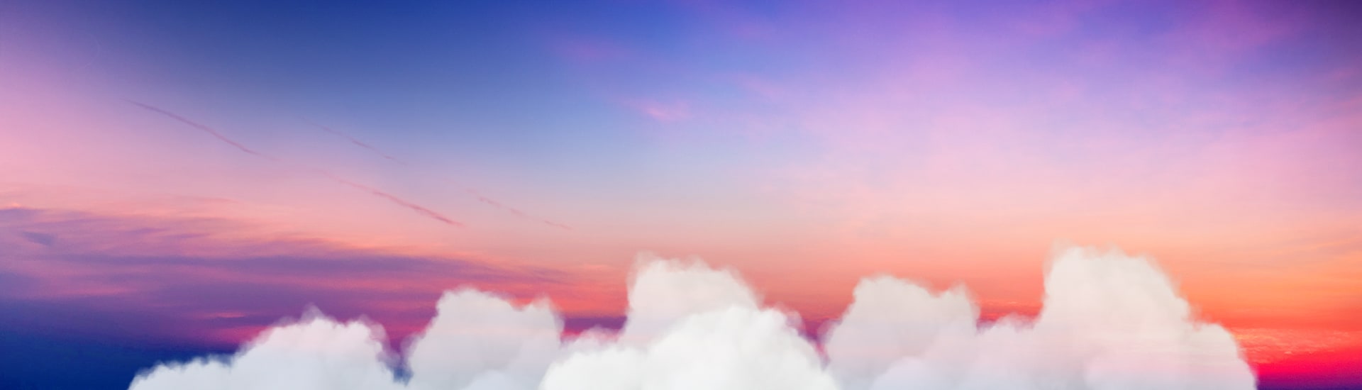Cloudy sky at sunset