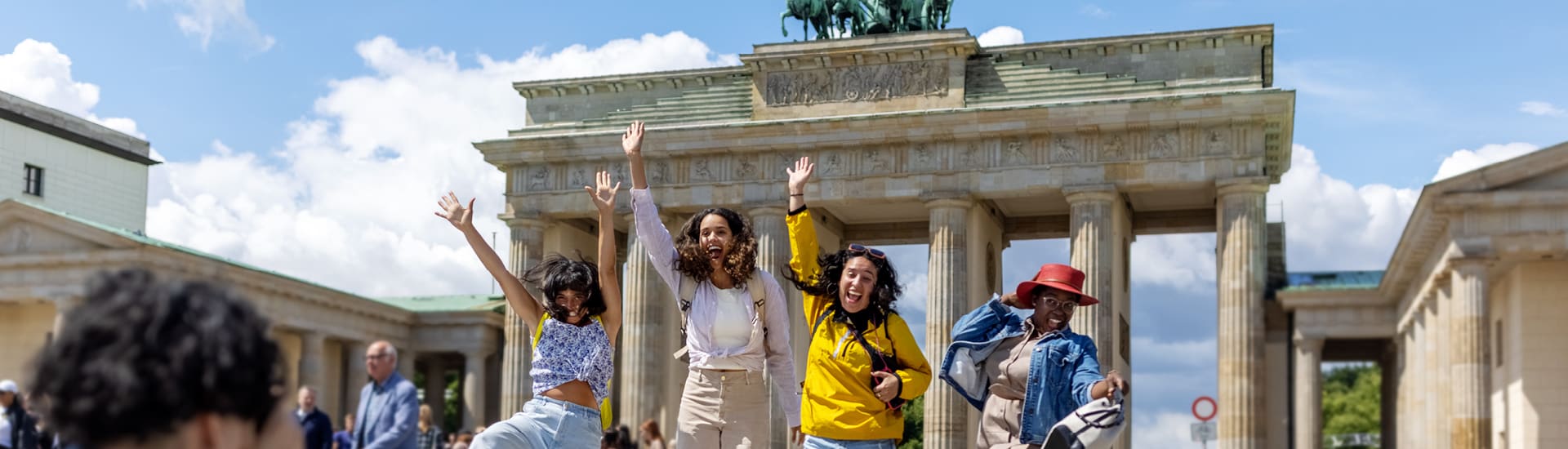 A group of young people on a tour