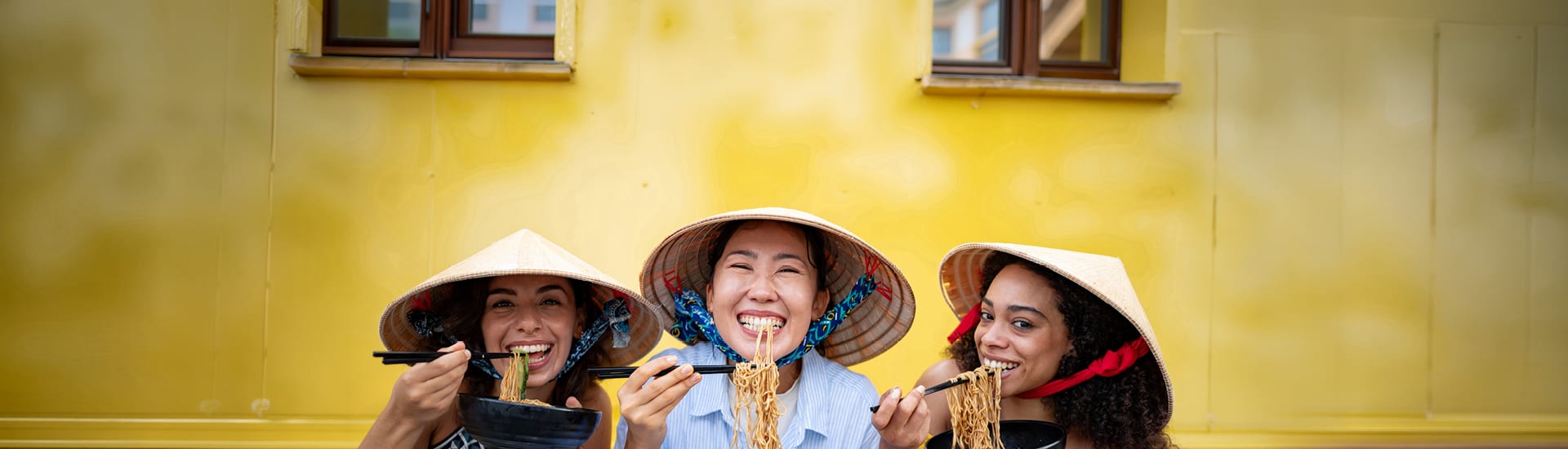 Three friends on an Asia tour
