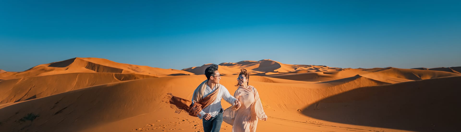 Travellers in desert
