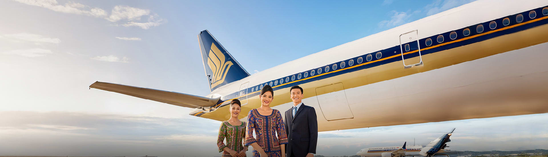 A view of Singapore Airlines plane, which refers to a flight deal.