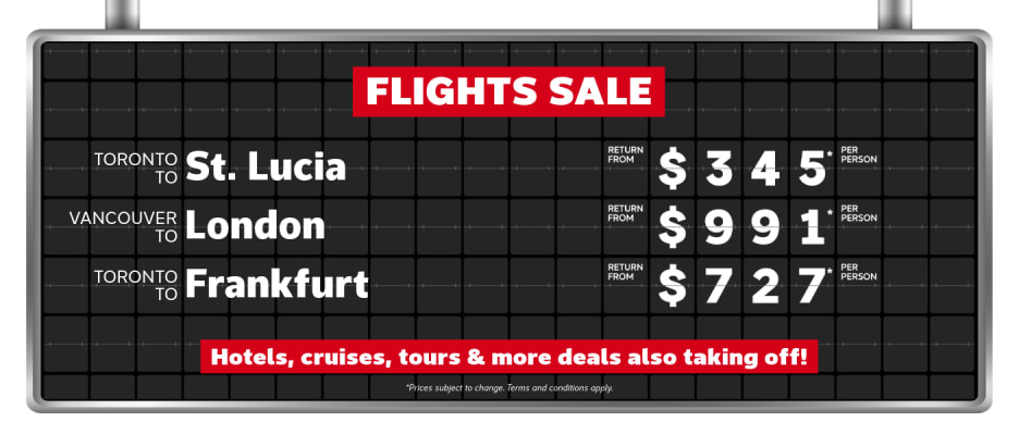 Flights Sale | Sept 14-21, 2026