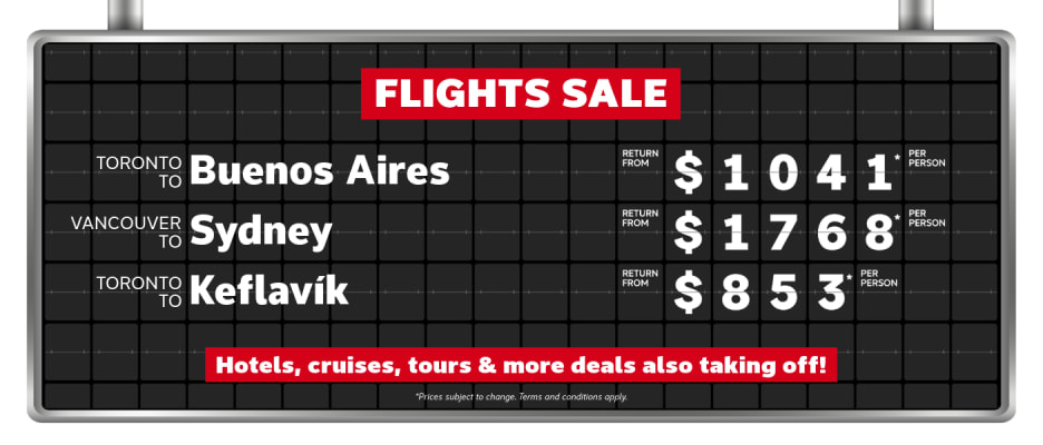 Weekly Flight Offers September 28-October 5