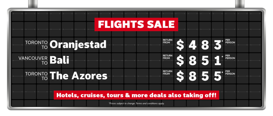 Flights Sale | Oct 13-19, 2026