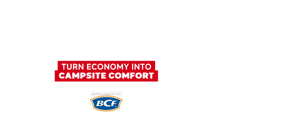 Flight Centre Seatswag - turn economy into campsite comfort. Available at BCF