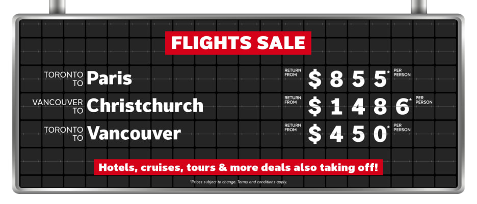 Flights Sale | Apr 20-27, 2026