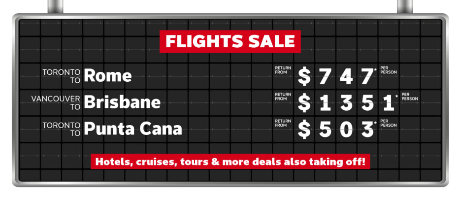 Flights Sale - Feb 2-9